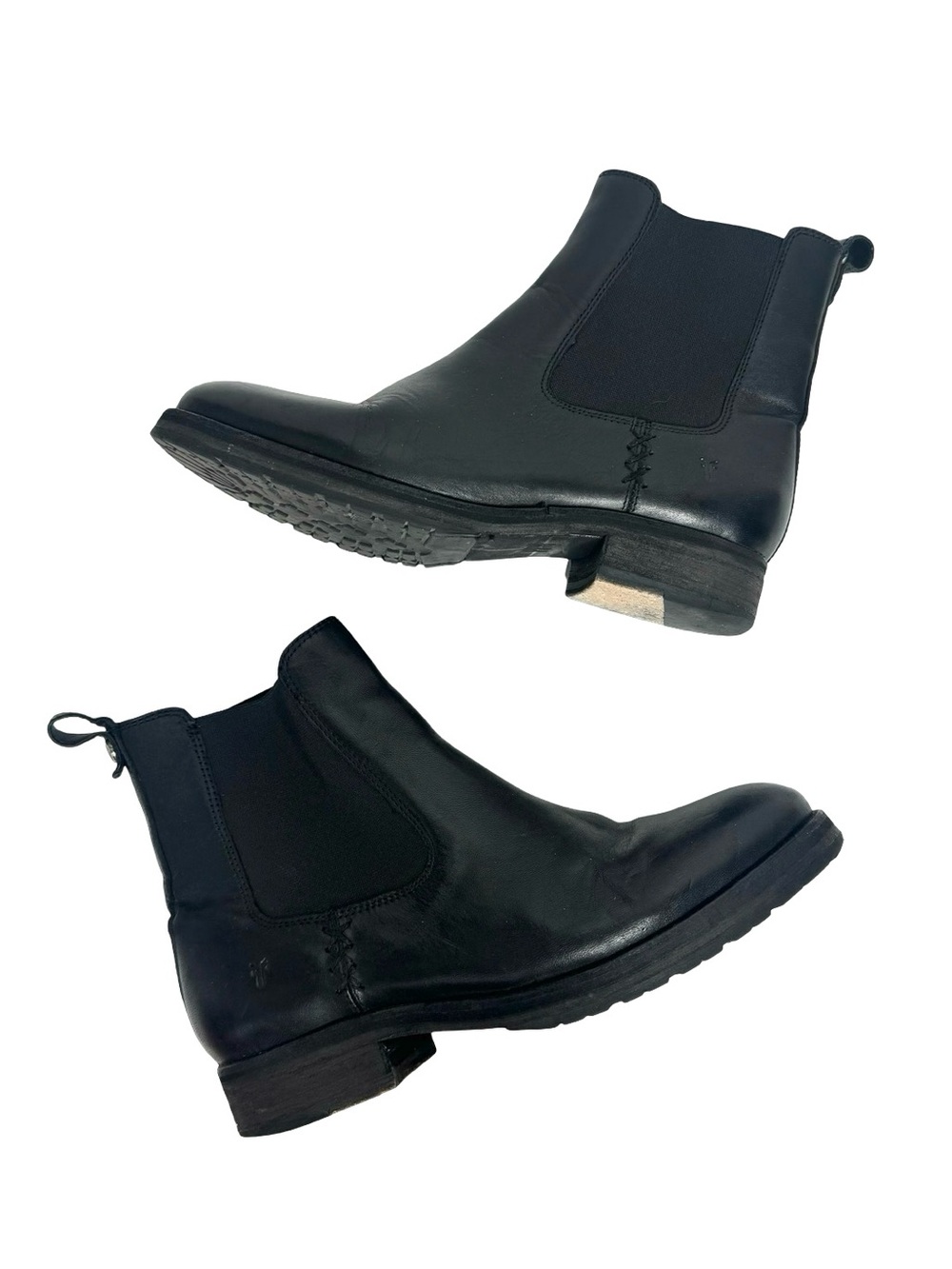 Frye | Melissa Double Sole Lug Chelsea Boot Black Leather 8